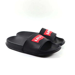 Levi's Slides Kids Sandals Child "logotipo" preto/vermelho