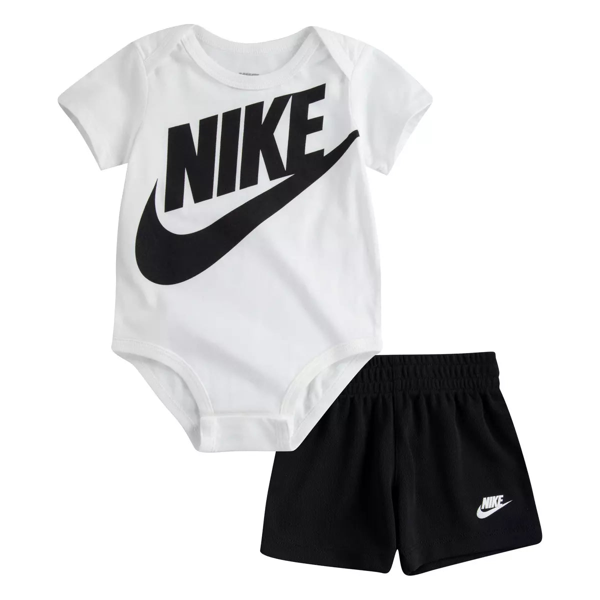 Nike ensemble bébé body et short Futura white/black
