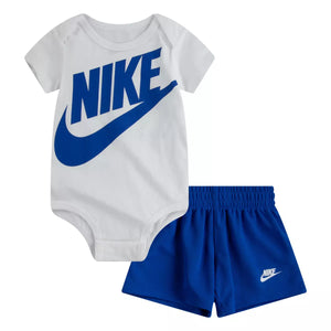 Nike Baby Body und Short Futura White/Royal Blue