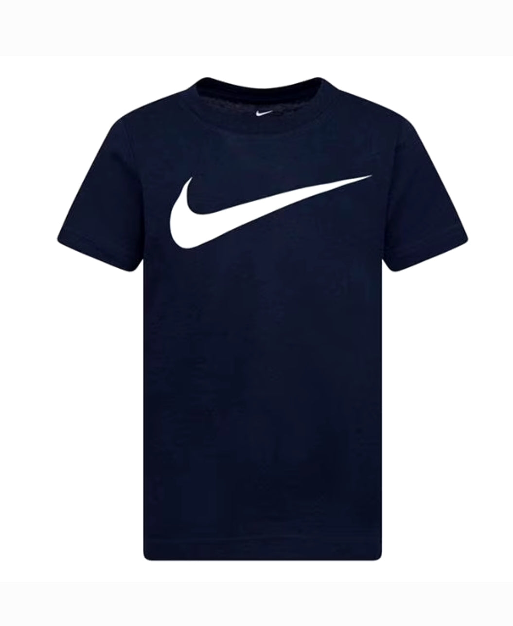 Nike Swoosh-Logo-T-Shirt „Obsidian/Weiß“ für Kinder