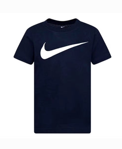 Nike tee-shirt logo swoosh "obsidian/white" kids