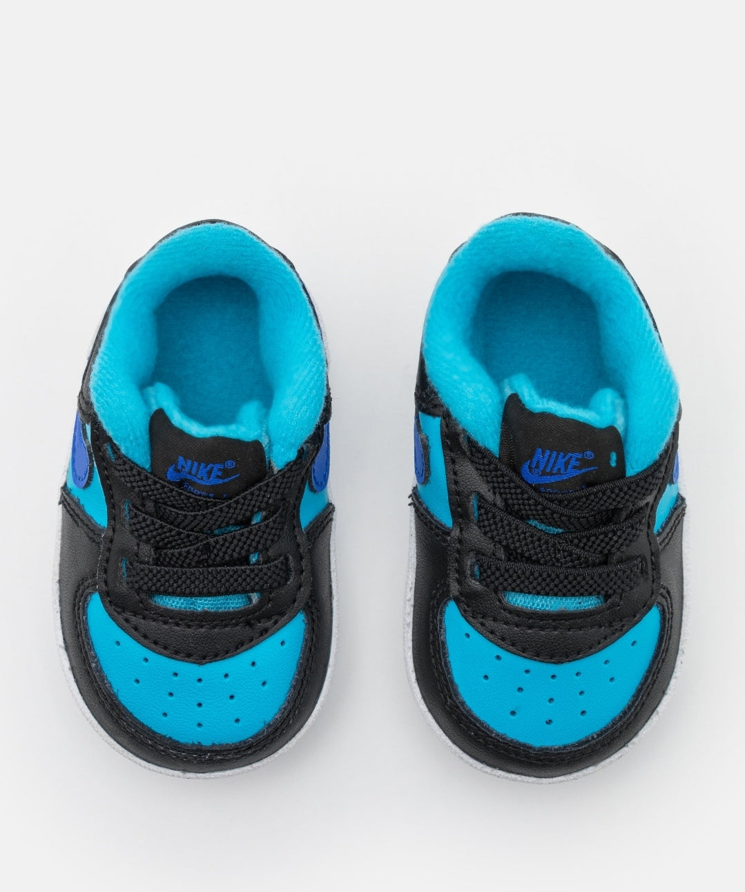 Nike Air Force 1 crib bébé Aqua/Blue/Black