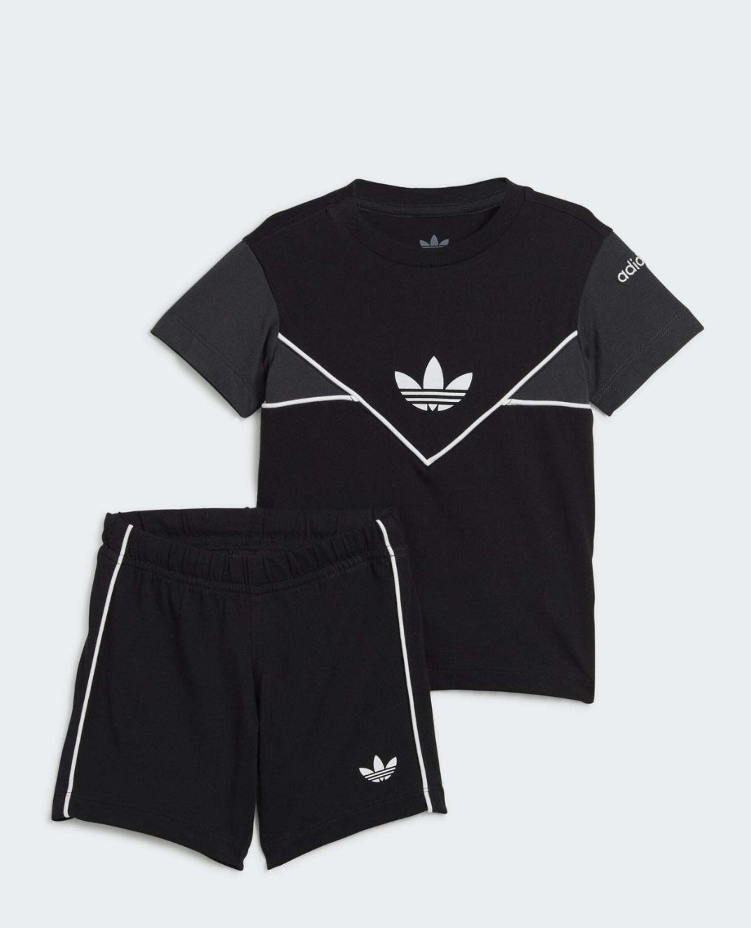 Adidas adicolor baby t-Shirt und kurze "Trefoil" schwarz/grau