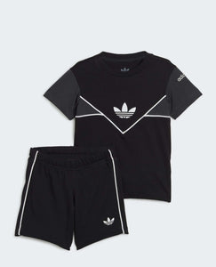 Adidas Ensemble Adicolor bébé tee-shirt et short "Trefoil" Noir/Gris