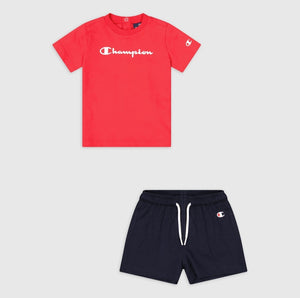 Champion Ensemble bébé tee-shirt et short Rouge/Marine