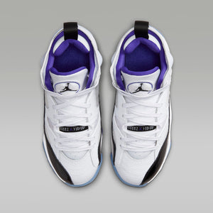 Jordan baskets "Jumpman Two trey" GS Junior White/black/purple