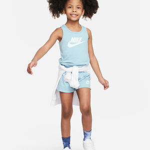 Nike juntos tampa de tanque e shorts azuis/ brancos