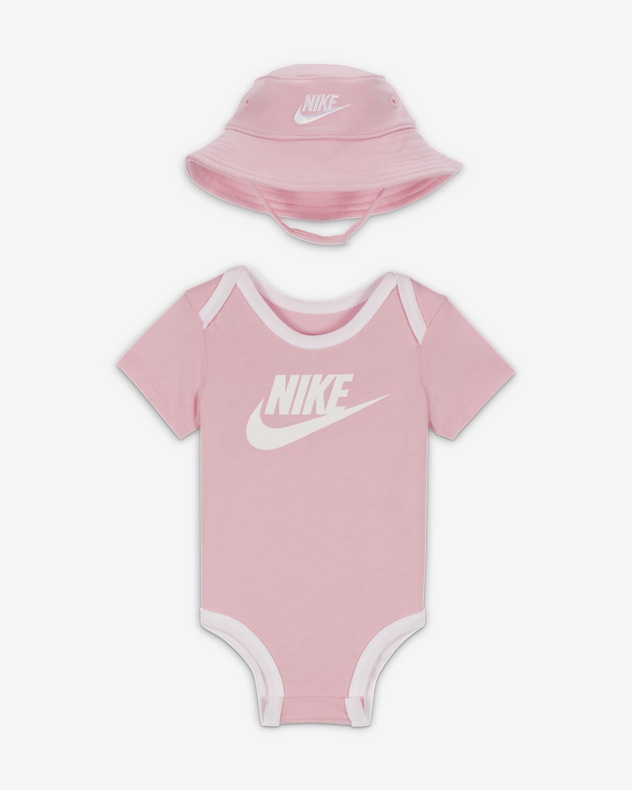Nike ensemble bébé avec bob et body assorti Pink