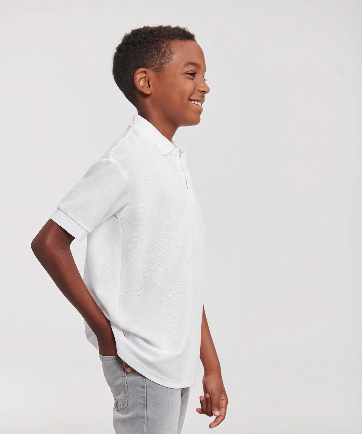 Black "Russsell" United Piquued Children's Polo