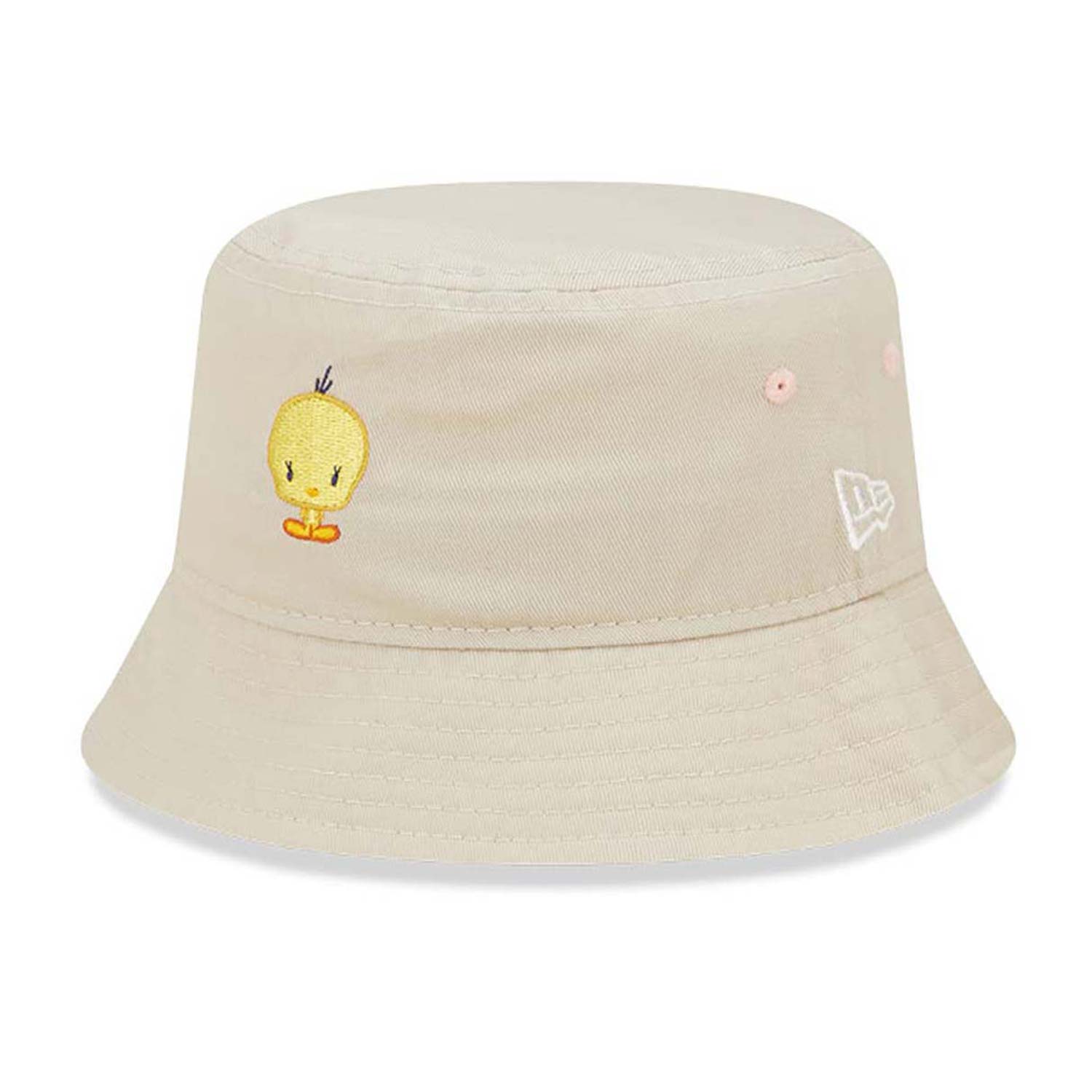 New Era bob enfant Bucket Hat kid "Looney Tunes Tweety bird" Cream