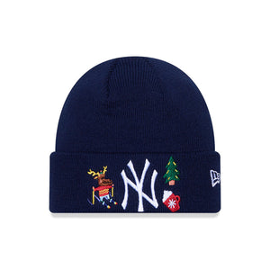 New Era bonnet bébé Festive Cuff "NY Yankees" Christmas 2023 Marine