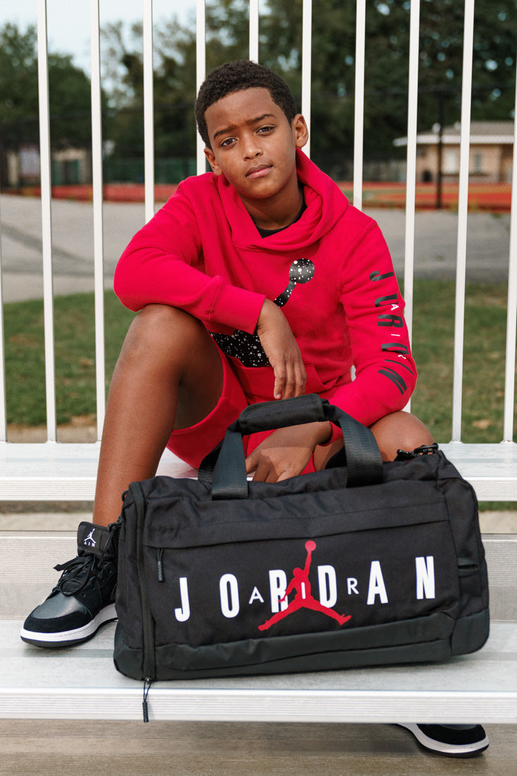 Sac de sport Jordan "Duffle" noir/rouge