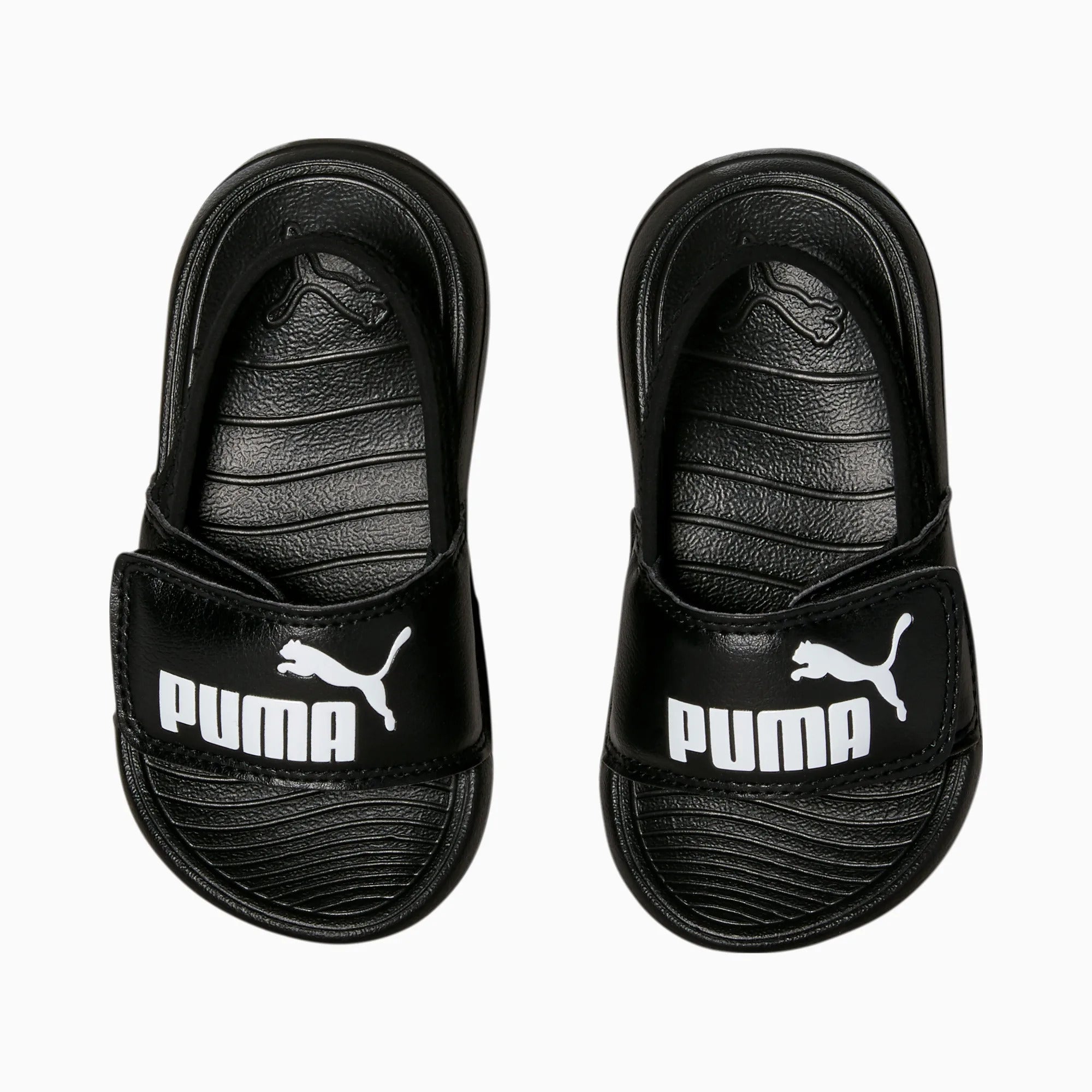 Puma sandales slides "Popcat" bébé Noir/blanc