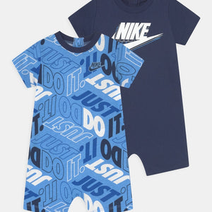 Nike lot de 2 combinaisons short bébé Bleu AOP/Marine
