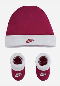 Nike bonnet et chaussons bébé Futura "Pink/white"