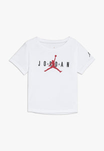 T-shirt Jordan Baby "logotipo" branco/vermelho
