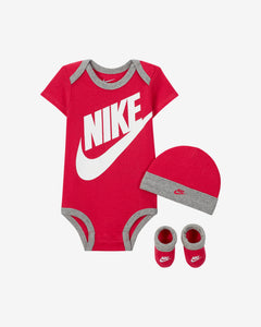 Nike coffret bébé Futura Rose/Gris 3 pièces
