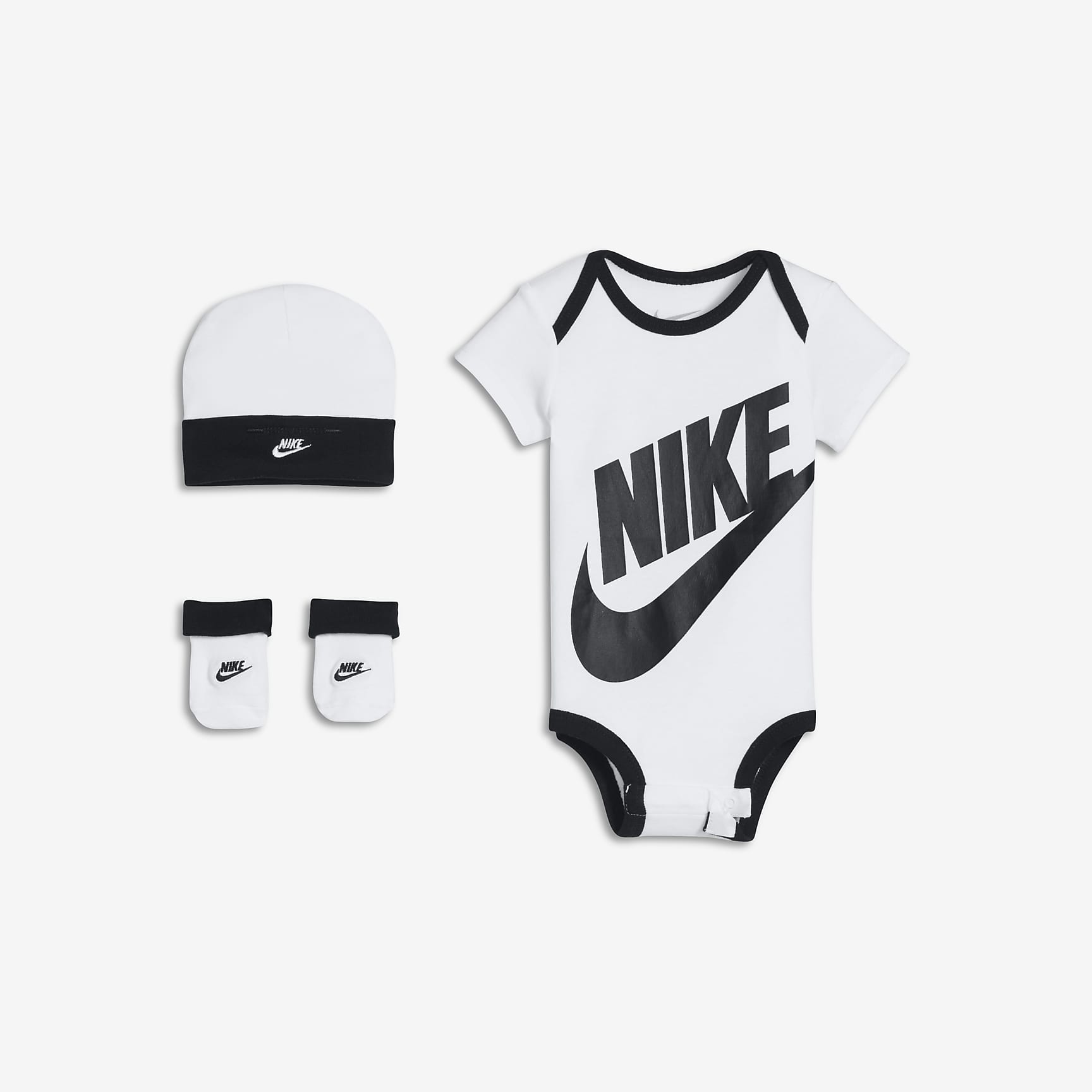 Nike coffret bébé Futura white black
