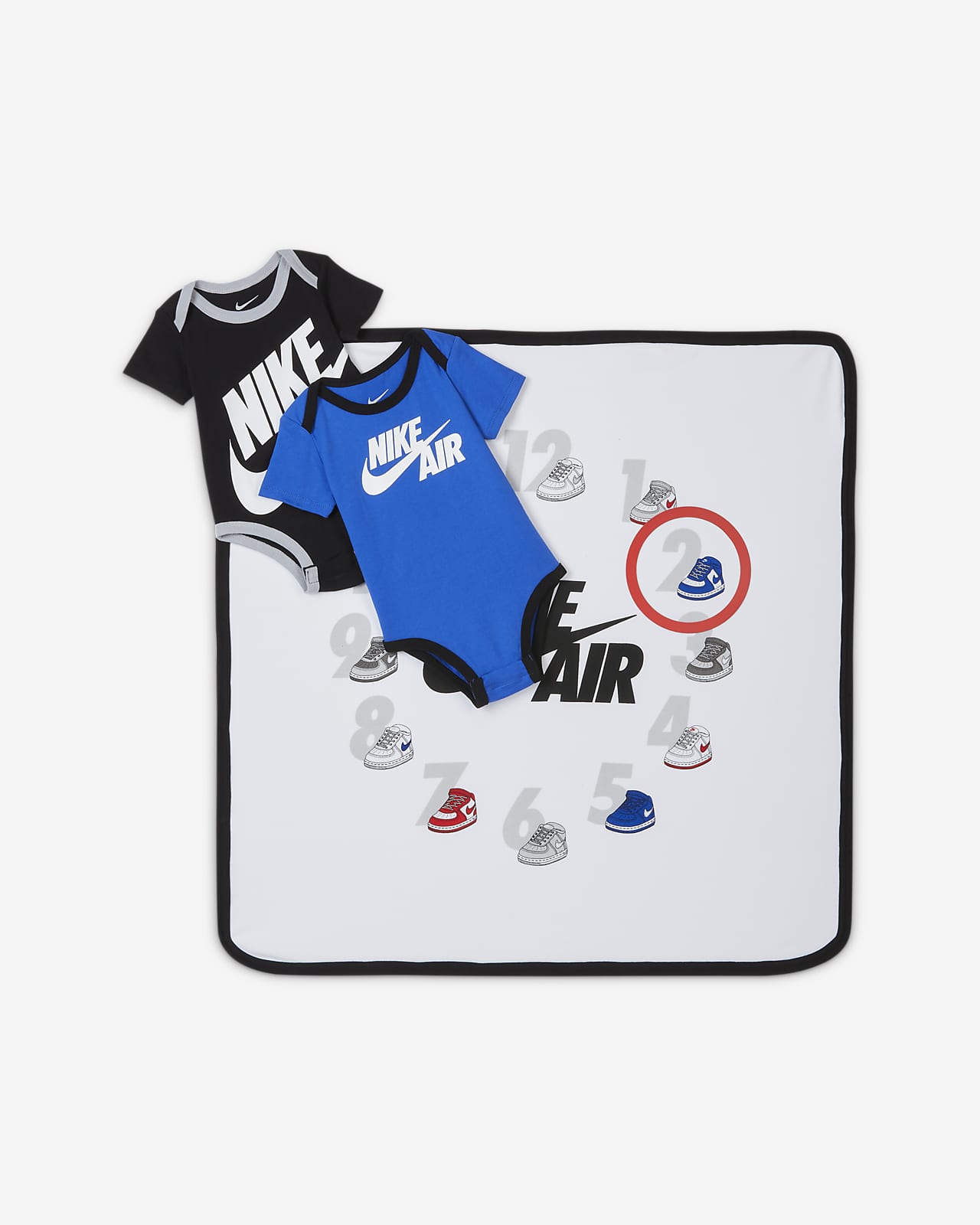 Nike coffret cadeau bébé avec couverture Blanket Blue/Black